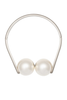 Chanel Silver Oversized Double Pearl Necklace Choker Runway Spring 2014