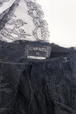 Chanel Black Floral Lace Tiered Skirt SS2001