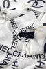 Chanel Black and White Silk CC Logo Oversize Scarf