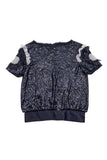 Chanel " Paris - London" Black Chainmail Top with Ruffle Shoulder Details PreFall2008 #