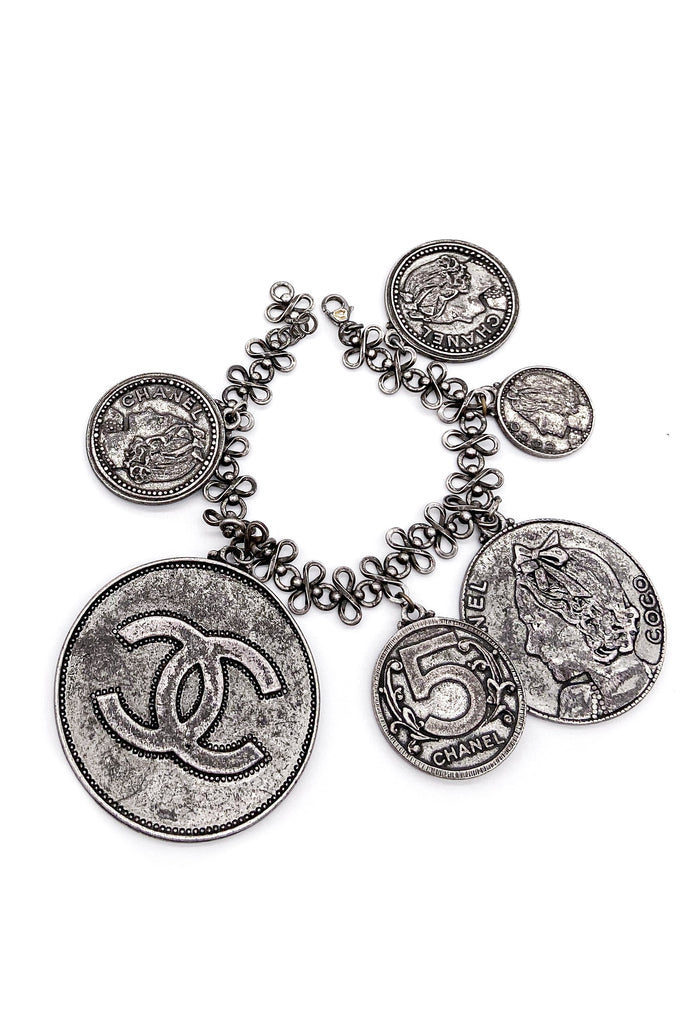 Chanel Gunmetal Coin Bracelet Spring Summer 2003
