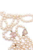 Chanel Pearl Necklace with CC and Heart Charm SS2002