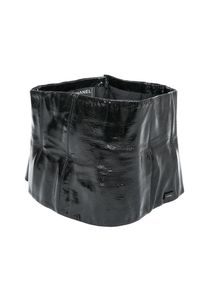 Chanel Black Patent Leather Corset Belt