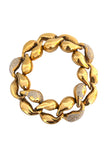 Chloé "Trudie" Gold Chain Link Bracelet with Crystal Rhinestone Details