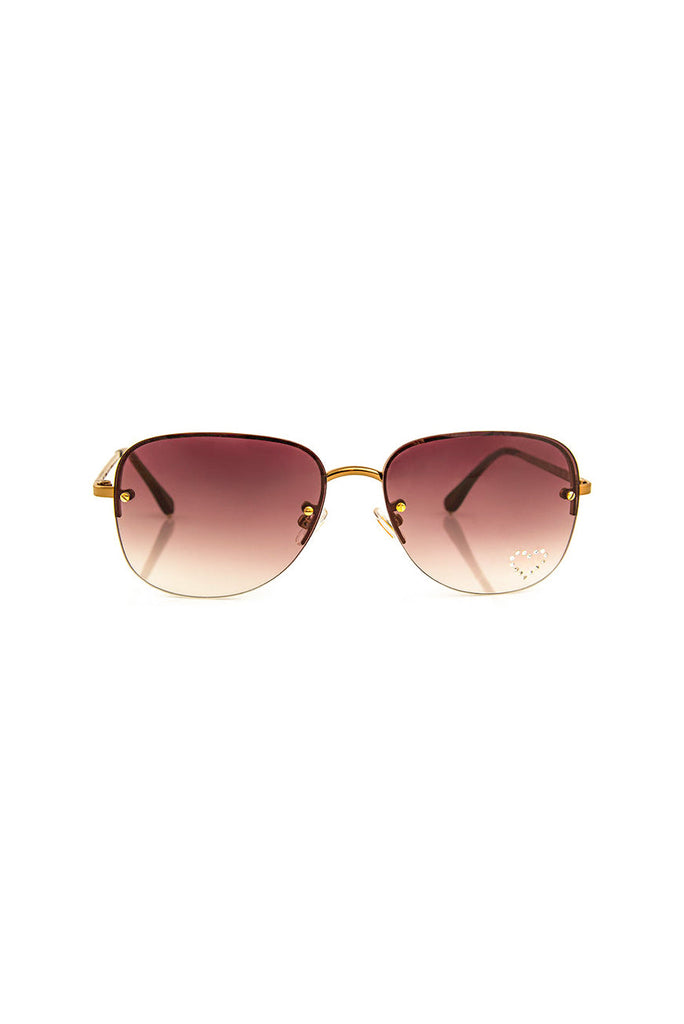 Chloé "Charlie's Angels" Aviator Sunglasses with Heart Detail SS1999
