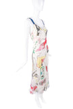 Christian Dior by John Galliano Multi Color Print Dress Spring 2001