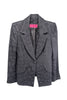 Christian Lacroix Black with Giraffe Print Black Sparkle and Bead Pattern Blazer Jacket