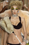 Christian Dior Clear Lucite and Baguette Cut Crystal "Gloria" Choker Necklace SS2004