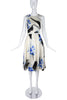 Christopher Kane White Fit and Flare Princess Dress with Paintbrush Print Resort2013