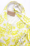 Christopher Kane White and Neon Yellow Eyelet Lace Dress
