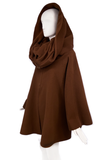 Claude Montana Brown Oversized Hood A Line Zipper Coat Jacket