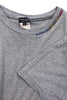 Comme des Garçons Homme Grey T-Shirt with Multicolor Stripe at Neck