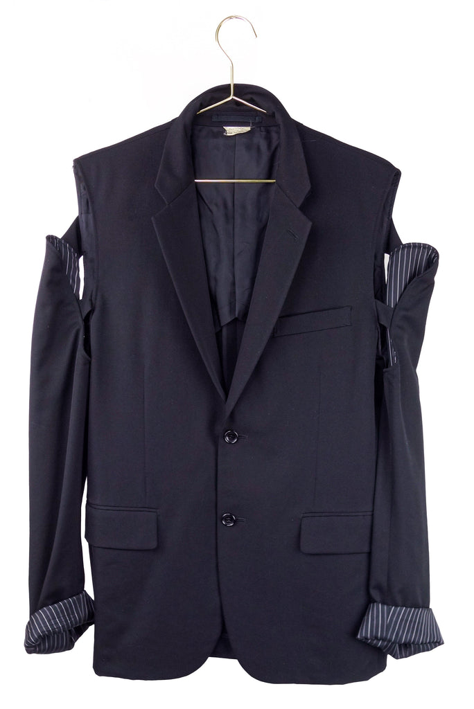 Comme des Garçons Black Deconstructed Sleeve Blazer Spring Summer 2011
