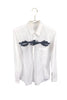 Comme des Garçons White Button-Up Shirt with Black Lipstick Print