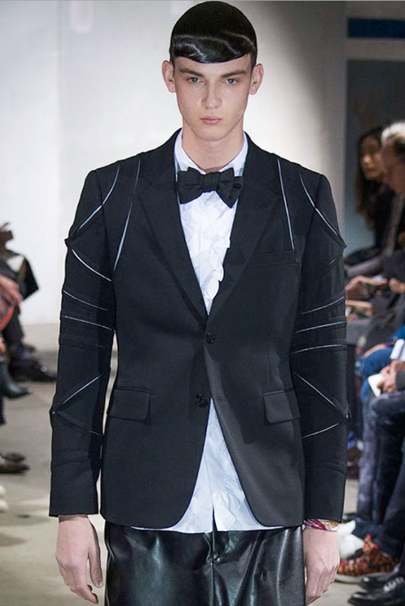 Comme des Garcons Homme Plus Black Slashed Cut Out Blazer Jacket Fall winter 2015