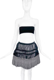 Comme des Garcons Grey Prince of Wales Tartan Print Shoulder Pad Strap Vest