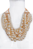 Courrèges Pearl Diamond Gold Necklace Choker