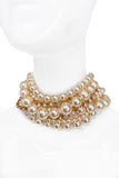Courrèges Pearl Diamond Gold Necklace Choker
