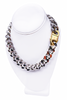 Cruize "Maxime" Silver Heavy Duty Short Chain with Gold Clasp