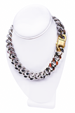 Cruize "Maxime" Silver Heavy Duty Short Chain with Gold Clasp