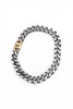 Cruize "Maxime" Silver Heavy Duty Short Chain with Gold Clasp