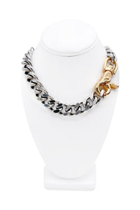 CRUIZE "REMY" Silver Heavy Duty Massive Chain Gold Industrial Lobster Clasp