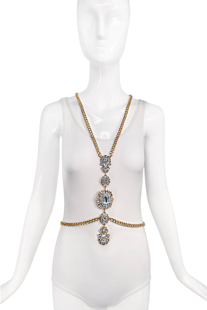 Vintage Gold Chain Crystal Body Harness (Copy)