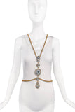 Vintage Gold Chain Crystal Body Harness
