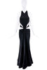 Roberto Cavalli Black Cut Out Drop Waist Gown 2000
