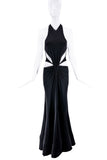 Roberto Cavalli Black Cut Out Drop Waist Gown 2000