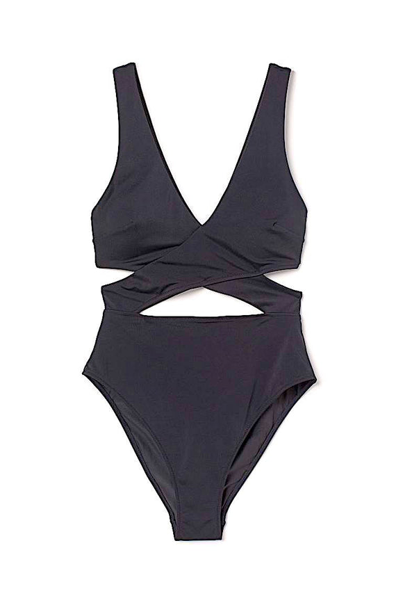 Vintage Black Cut Out Bathing Suit