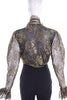 Jean-Louis Scherrer Gold Lace Bow Blouse