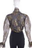 Jean-Louis Scherrer Gold Lace Bow Blouse