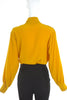 Saint Laurent Turmeric Silk Low Bow Blouse