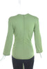 Givenchy Light Green V-Neck Top with Bow