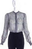 Dries van Noten Sheer Animal print with Lurex Blouse - BOUTIQUE PURCHASE PRICE