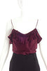 John Galliano Burgundy Ruffle Camisole Top