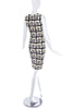 Fausto Puglisi Ivory and Black Lady Liberty Print Fitted Column Dress FW2014 - BOUTIQUE PURCHASE PRICE