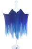 Vintage Purple Blue and Green Reversible Sheer Chiffon Cape Kaftan Caftan