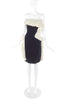 Lanvin Black Velvet Strapless Dress with Ivory Ruffle Fall 2012 collection