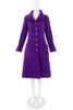 Mila Schön Purple Wool Felt Coat circa 1960's - BOUTIQUE PURCHASE PRICE