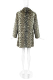 Blackburn Faux Fur Leopard Print Double Breasted Coat