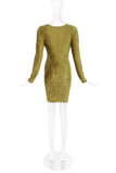 Norma Kamali Golden Yellow Velvet Mini Dress - BOUTIQUE PURCHASE PRICE