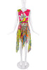Christian Dior by John Galliano Neon Graffiti Multicolor London Map Print Skirt Set Fall 2001