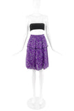 Yves Saint Laurent Purple Floral Chiffon Skirt and Top Set SS2007