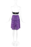 Yves Saint Laurent Purple Floral Chiffon Skirt and Top Set SS2007