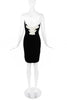 Thierry Mugler Black Velvet Horn Bodice Cocktail Dress