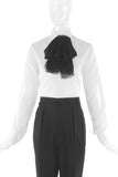 Saint Laurent Paris by Hedi Slimane Black Chiffon Jabot