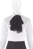 Saint Laurent Paris by Hedi Slimane Black Chiffon Jabot