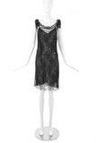 Alessandro Dell'Acqua Black Lace and Chiffon Negligee Dress